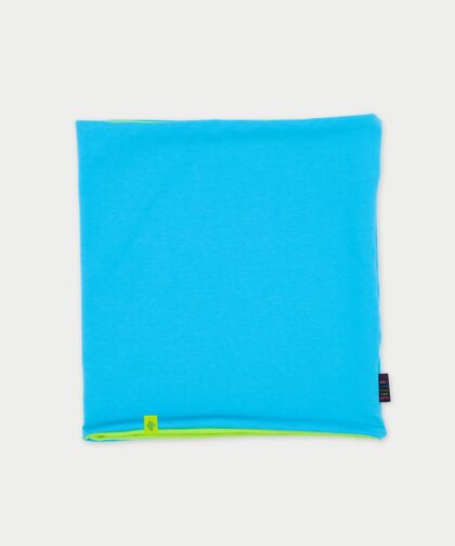 Wende-Loop Schal - aqua blue & lime