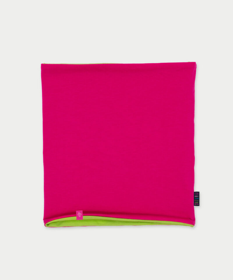 Wende-Loop Schal - hot pink & lime