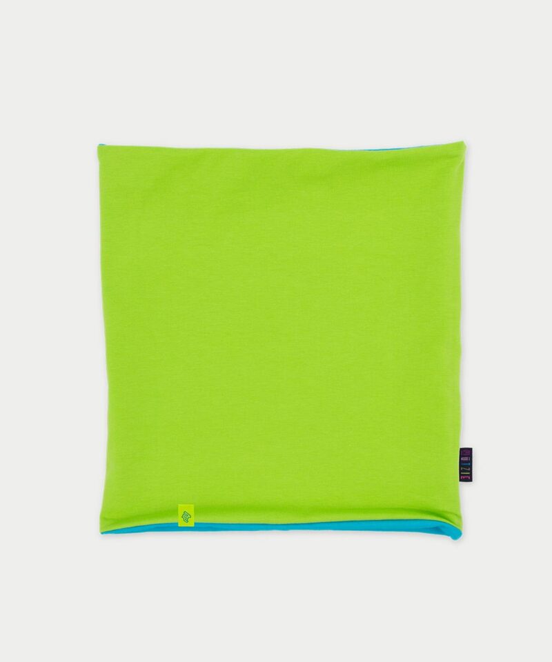 Wende-Loop Schal - lime & aqua blue